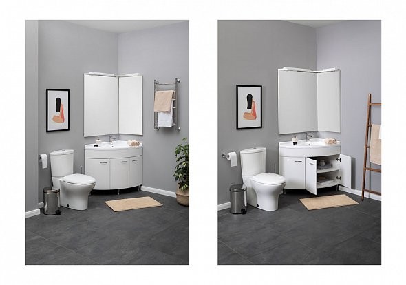 Зеркальное полотно Aquanet Корнер 88 R 88*111,3 00158821