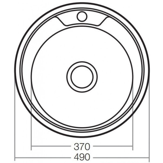 Мойка из нержавеющей стали врезная 49 см Zerix Z490-06-170MD micro decor ZM0528