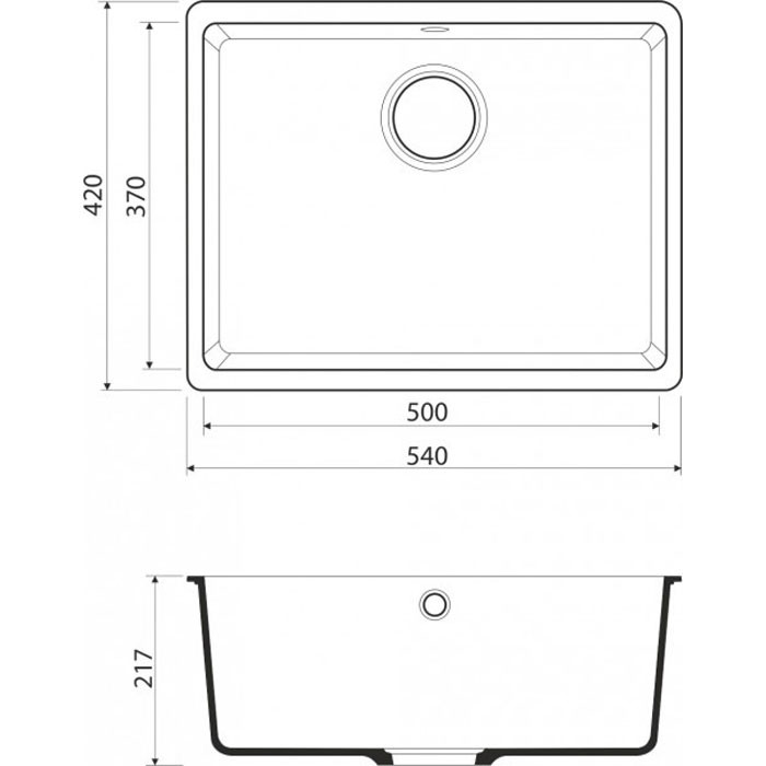 Omoikiri Kata 54-U-DC 4993409 кухонная мойка аrtgranit темный шоколад 54х42 см