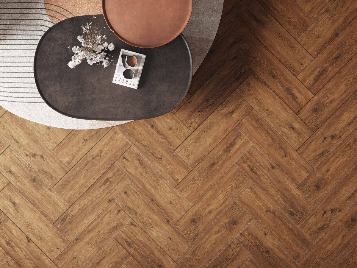 Керамогранит Cersanit Oakwood темно-коричневый рельеф 18,5x59,8 A17487