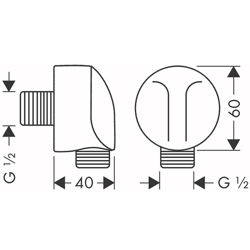 Hansgrohe Fixfit шланговое подсоединение бронза 27454140