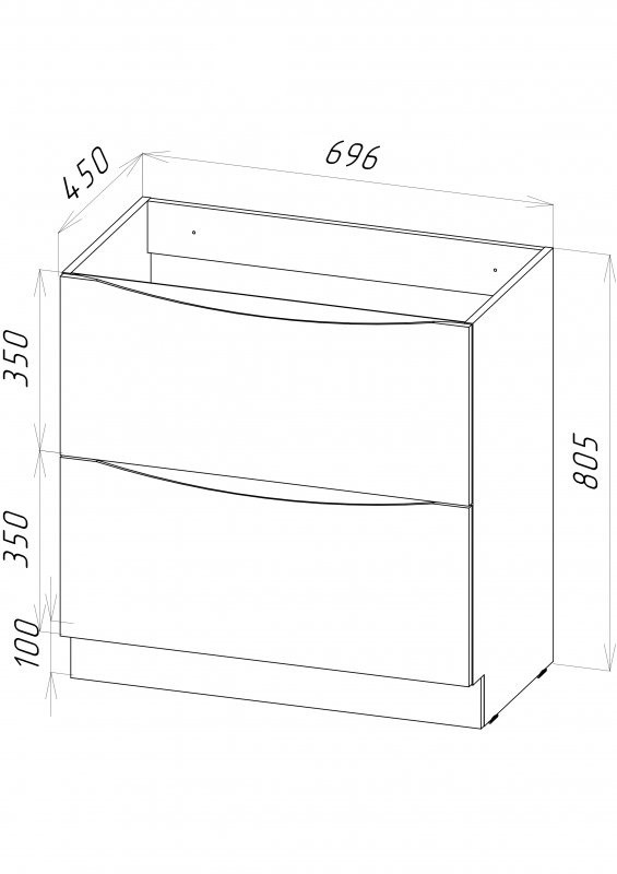 BelBagno MARINO-700-2C-PIA-BL-P тумба с раковиной напольная
