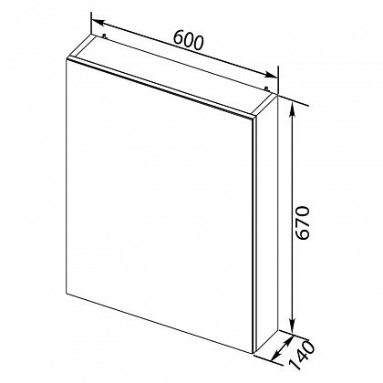 Зеркало-шкаф Aquanet Порто 60*67 00195727