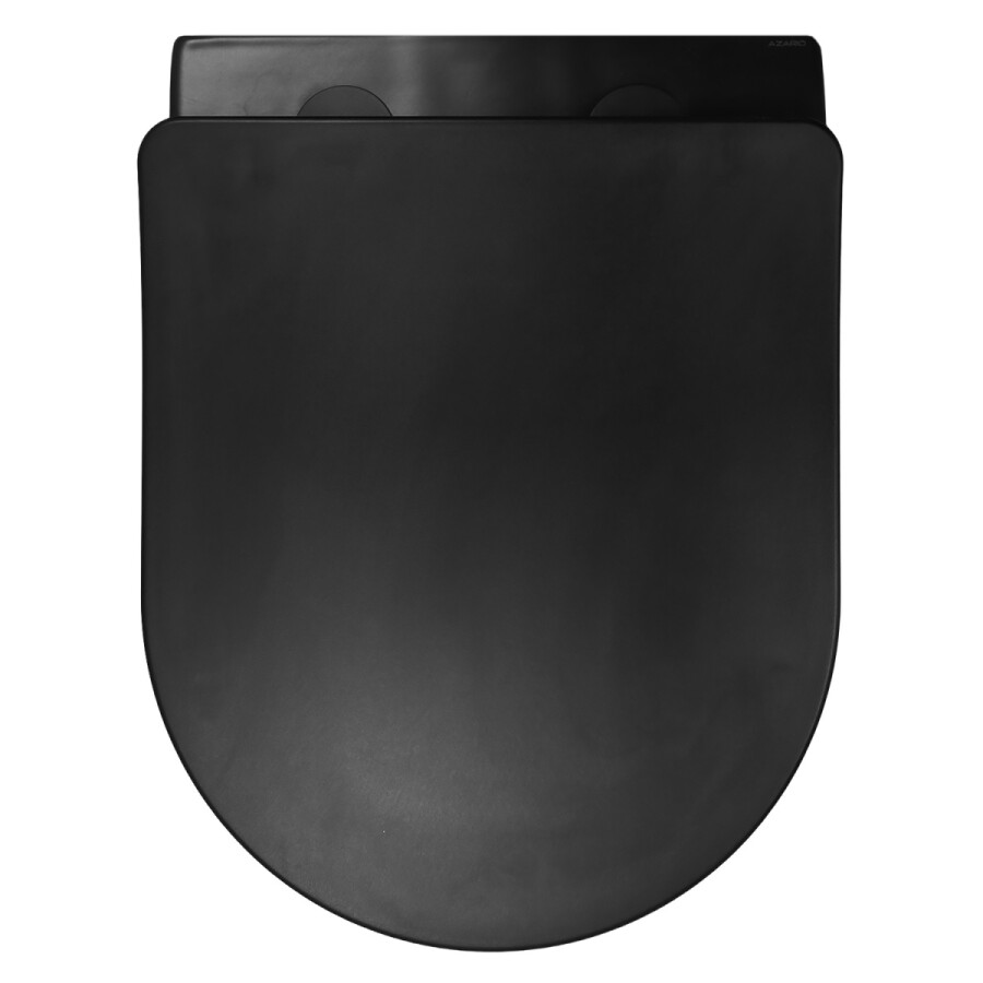 Унитаз подвесной Azario Vela 360х480х360 безободковый, система смыва "Торнадо", с быстросъемным сиденьем "Микролифт", черный матовый AZ-2480MB