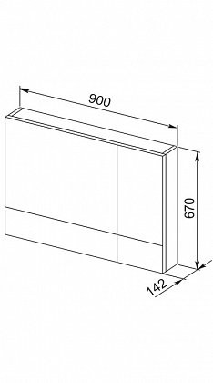 Зеркало-шкаф Aquanet Верона 90*67 00172339
