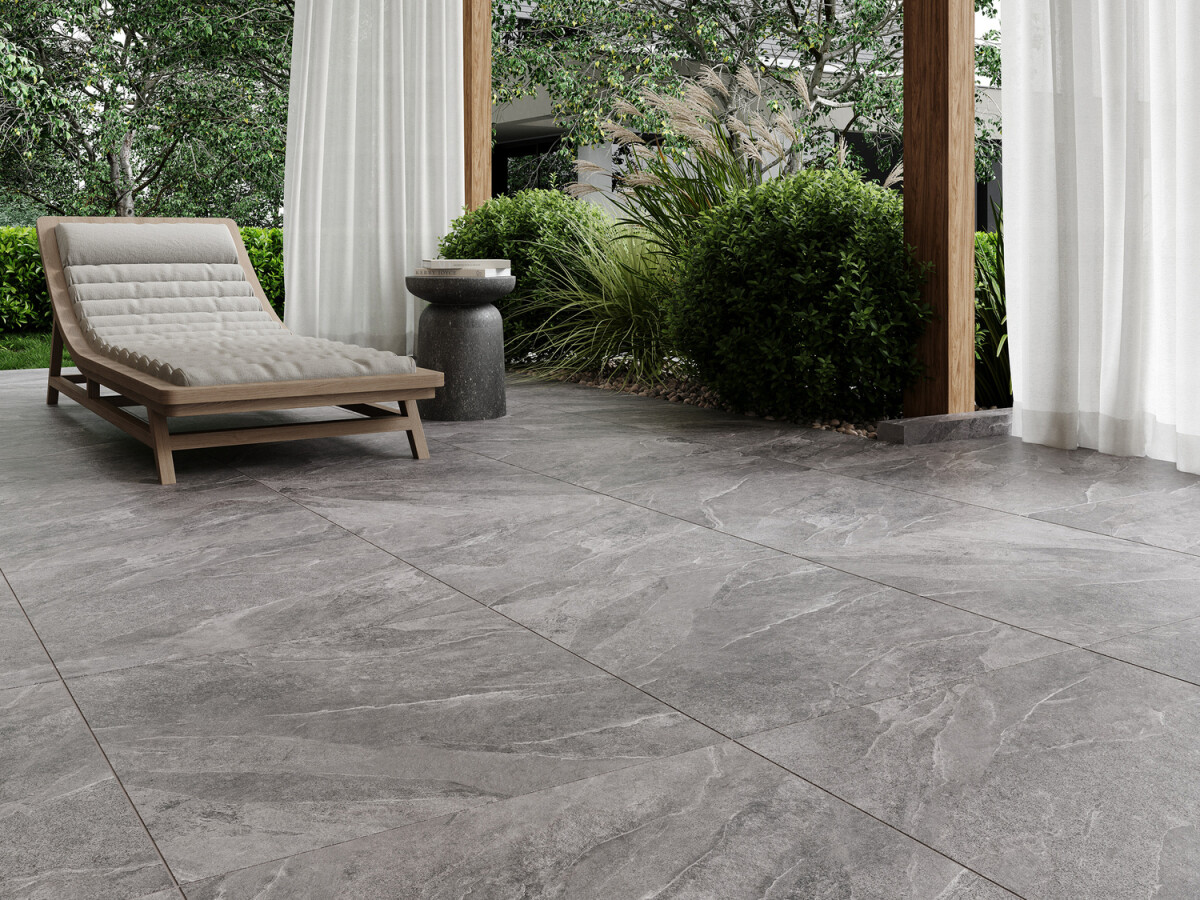 Керамогранит Cersanit Coastline темно-серый ректификат рельеф 59,8x59,8 A17894