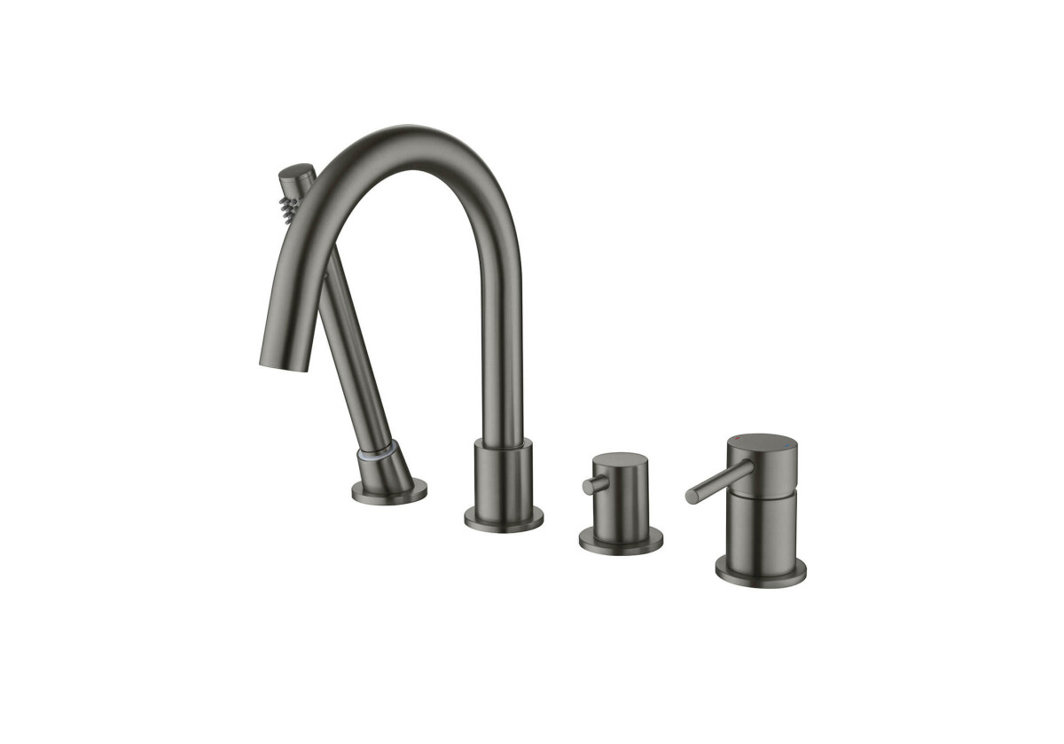 Aquatek Европа AQ1348BGM Смеситель на борт ванны на 4 отв. Оружейная сталь