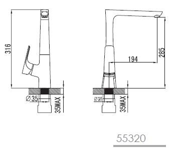 Imprese Valtice 55320 смеситель для кухни хром