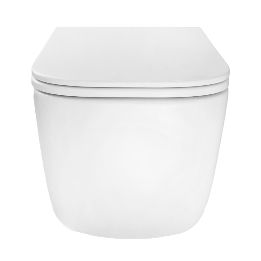 Унитаз подвесной Azario Bacio340х485х350 безободковый, система смыва "Скрытое Торнадо", с быстросъемным сиденьем "Микролифт" AZ-5103T-WHT