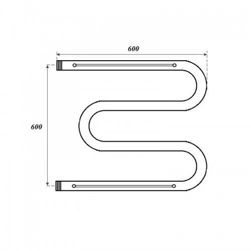 Point полотенцесушитель водяной с полкой 60х60 PN38666P