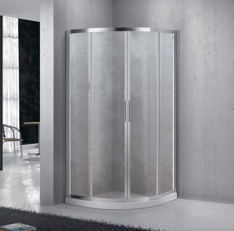 BelBagno Sela душевой уголок 90х90, рифленый, хром SELA-R-2-90-P-Cr