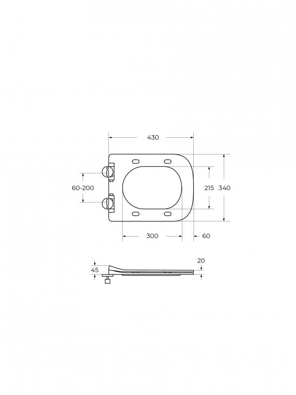 BelBagno KRAFT-TOR Унитаз подвесной безободковый с сиденьем и смывом TORNADO BB7106CH-TOR/SC