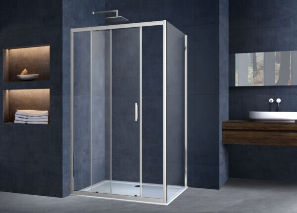 Vincea Alpha душевой уголок VSR-3AL8014CL 140х80 хром, стекло прозрачное