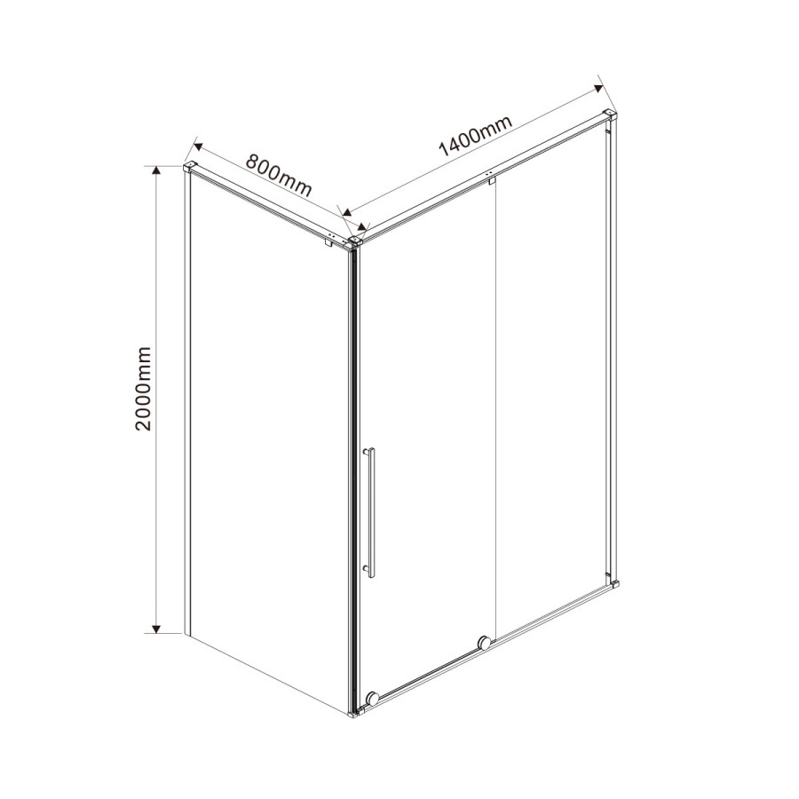 Vincea Arno душевой уголок VSR-1A8014CL 140х80 хром, стекло прозрачное