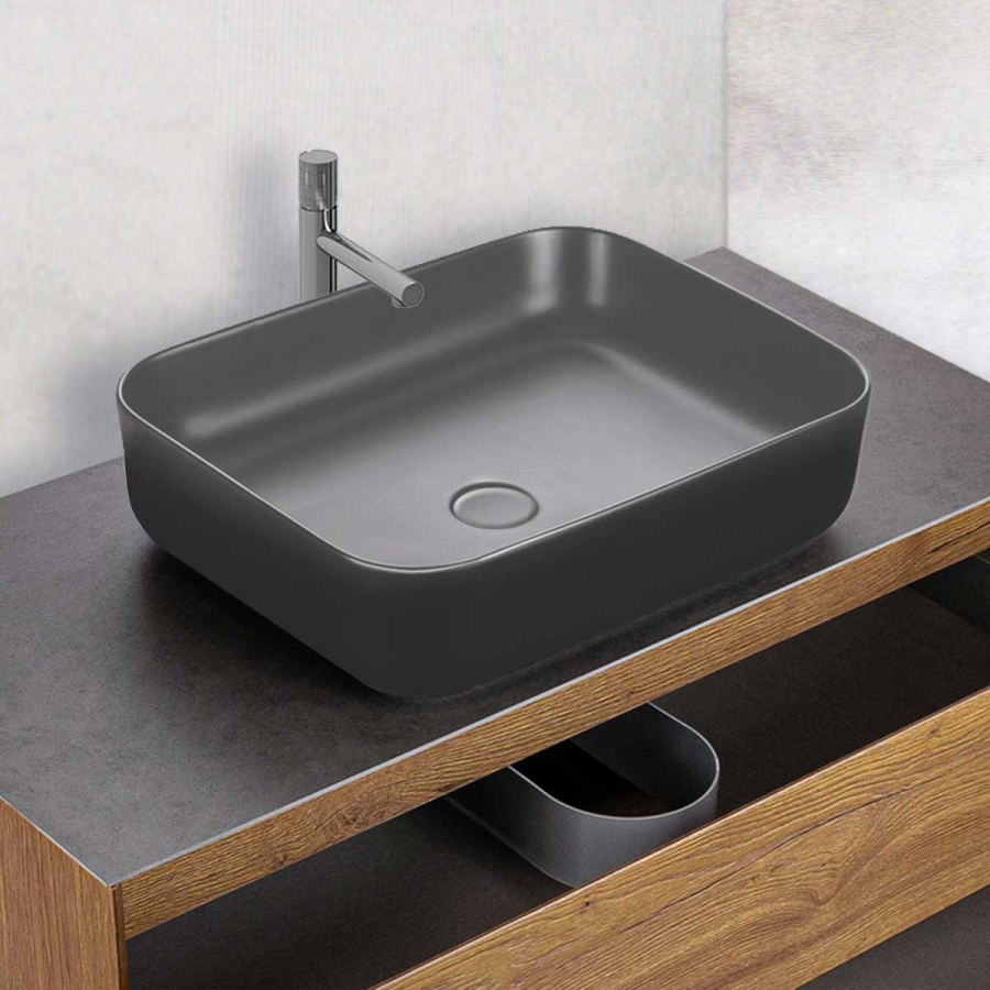 Vincea раковина керамическая 50х41 см антрацит VBS-105MA