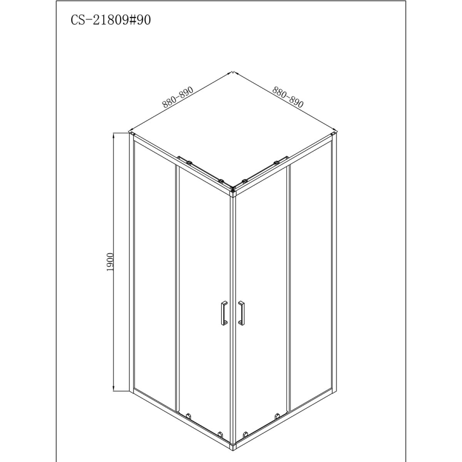 Loranto душевое ограждение 90х90 CS-21809B