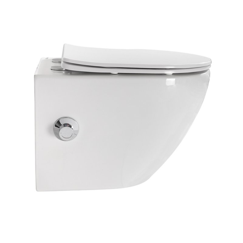 BelBagno унитаз подвесной с функцией биде и смесителем BB3105CHR-BS/SC