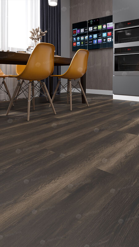 Alpine Floor Easy Line Кварцвиниловая плитка LVT Орех Темный ECO 3-13 PB 1219.2 х 184.15 х 3 mm
