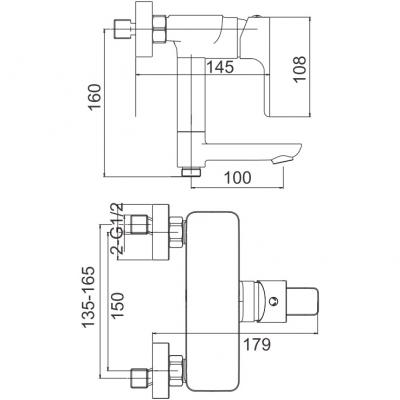 Gerhans K15 смеситель для ванны K13015