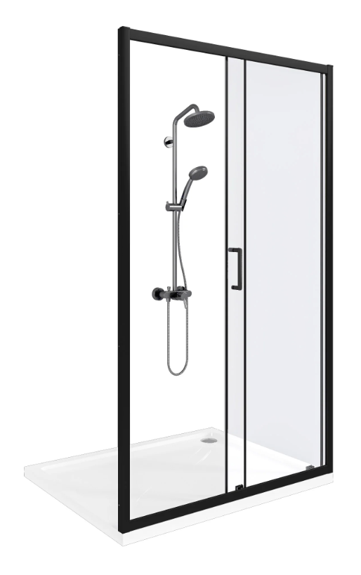 BAS Cube WTW-110-C-B душевая дверь в нишу 1100х1900 Черный КУ00026