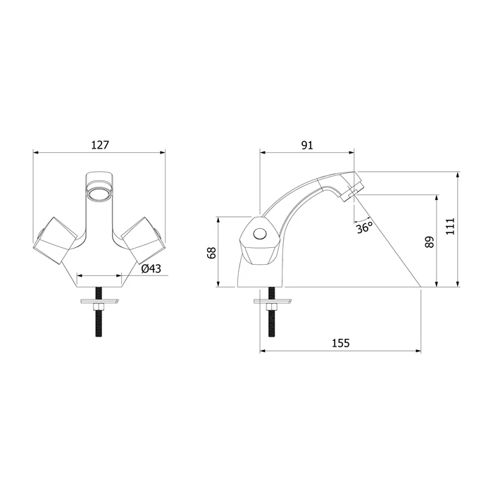 Milardo Tring смеситель для раковины хром TRISB01M01