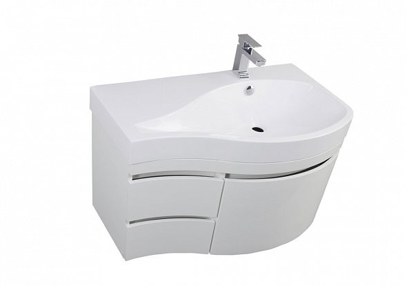 Aquanet Сопрано 95 тумба с раковиной 00213001 подвесная, правая