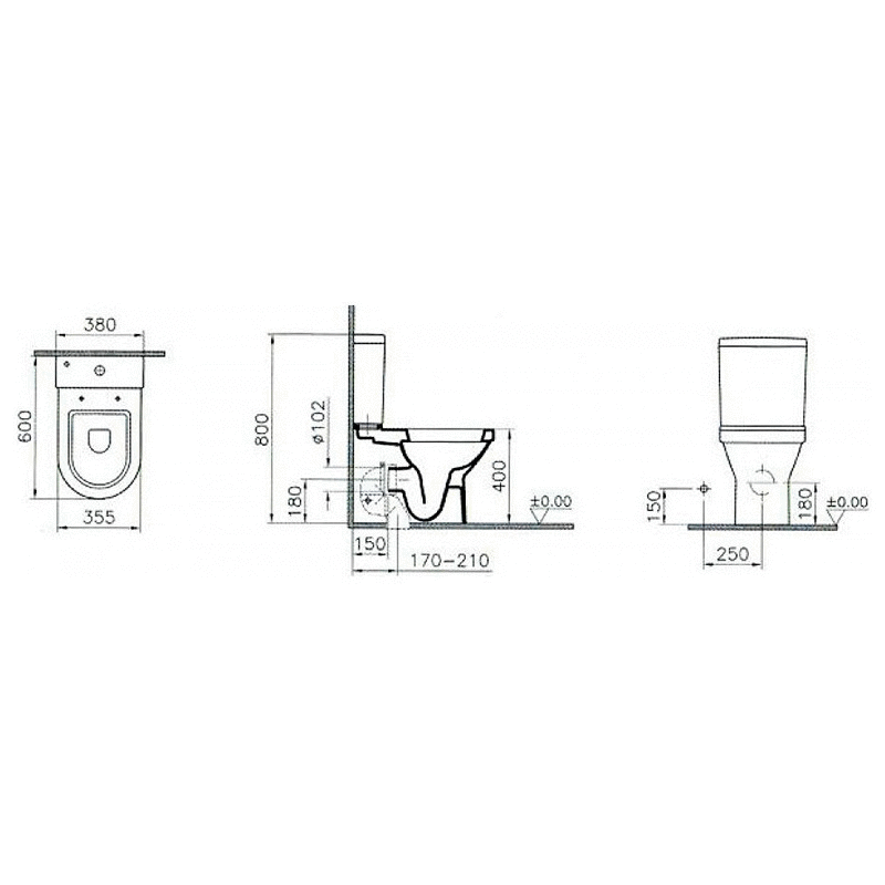 Vitra Diana 9816B003-7201 унитаз напольный