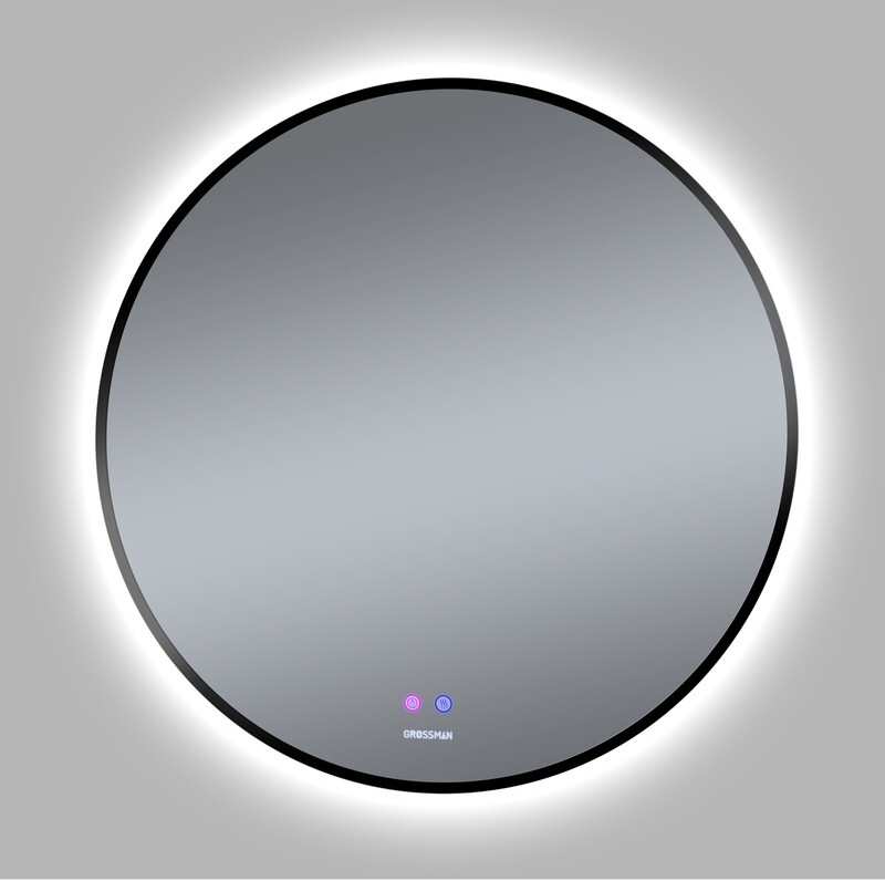 Зеркало Grossman COSMO-норма BLACK (700*700*45) LED с сенсорным выключателем и подогревом 1970702
