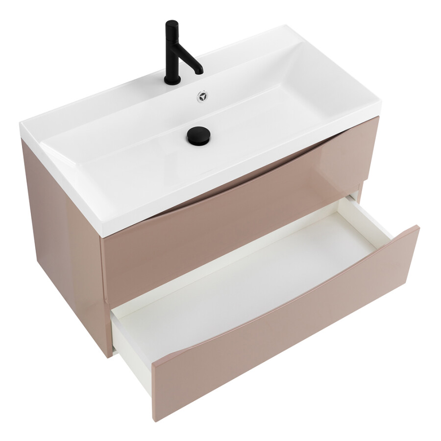 BelBagno Marino 90 см тумба под раковину MARINO-900-2C-SO-CL-P Cappuccino Lucido подвесная