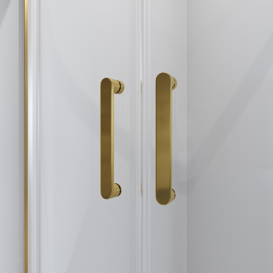 Душевое ограждение Niagara Nova NG-6407-08GOLD (100х100х195) четверть круга,золото,двери раздвижные,стекло прозрачное,1 место 64070811GOLD