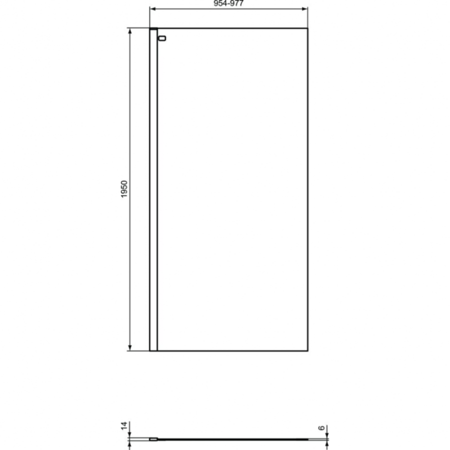Ideal Standard I.Life фиксированная боковая панель 100 см K9378V3