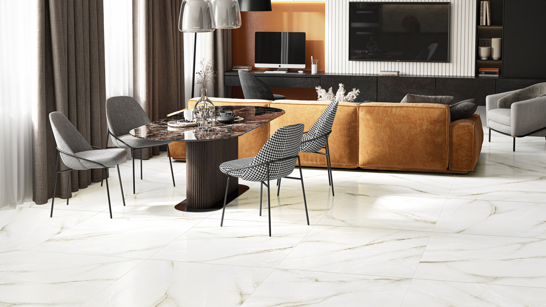 Alma Ceramica Bianco Chiara керамогранит 57х114 см GFA114BCH00L