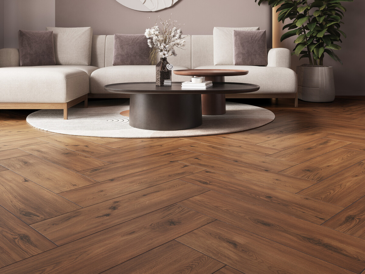 Керамогранит Cersanit Oakwood темно-коричневый рельеф 18,5x59,8 A17487