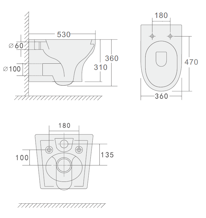 Унитаз подвесной с функцией биде Boheme Fiore Черный матовый c крышкой, Торнадо 978-SET-2-B