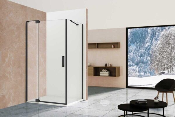 Vincea Extra душевой уголок VSR-1E901090CLB 90/100х90 черный, стекло прозрачное