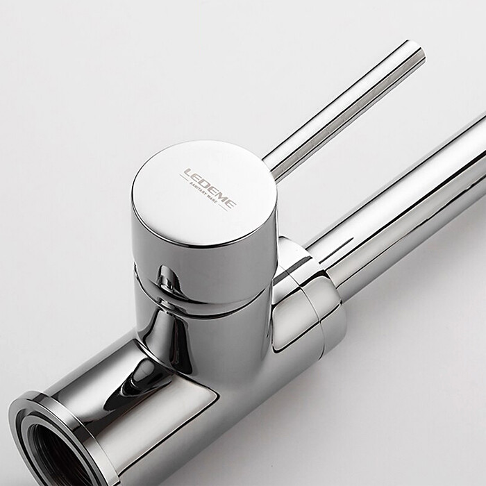 Ledeme L4155-3 смеситель для кухни с подключением фильтра Хром