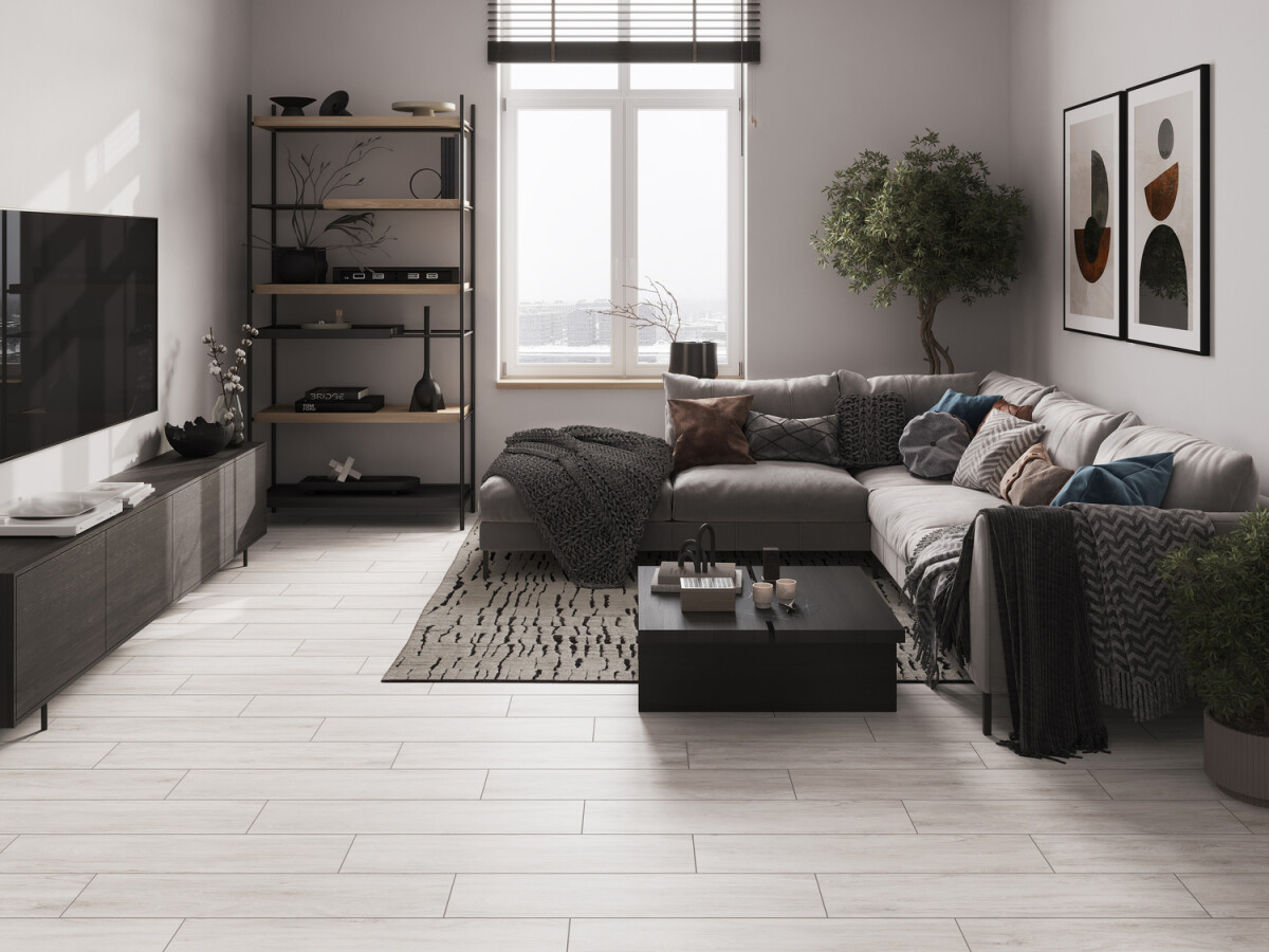 Керамогранит Cersanit Bonsai Tree светло-серый ректификат рельеф 21,8x89,8 A17948