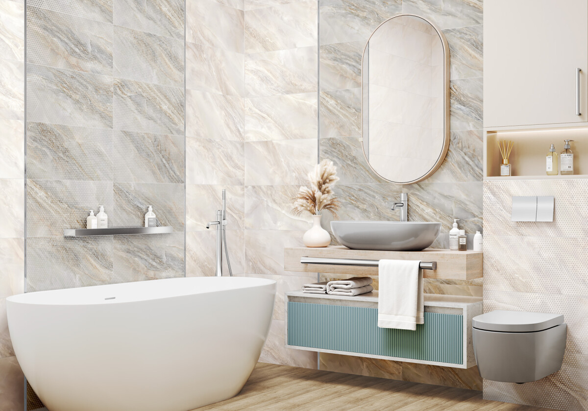 New Trend Санрок Пойнт темный / Sunrock Dark Point Керамическая плитка настенная Декор 300 x 600 x 9 DW36SNK15