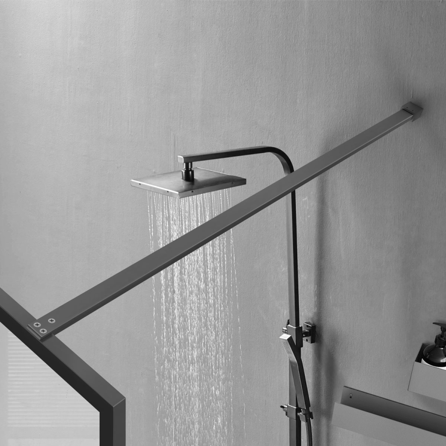 Vincea Walk-In душевая перегородка 80 см вороненая сталь VSW-1HC800CFGM