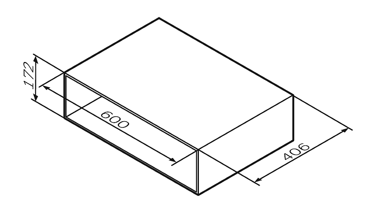 Am.Pm Gem шкаф-полка 60 см орех M90OHX0600NF