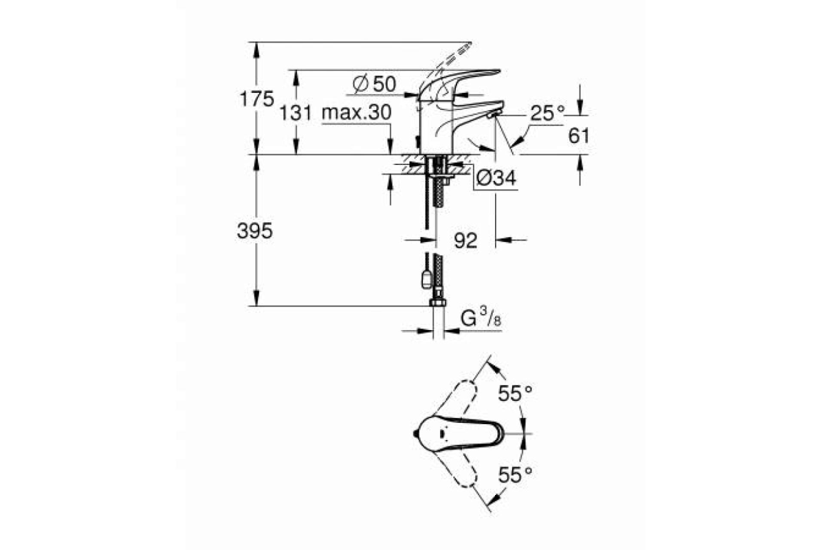 Grohe Eueroeco 124428 набор смесителей для ванны