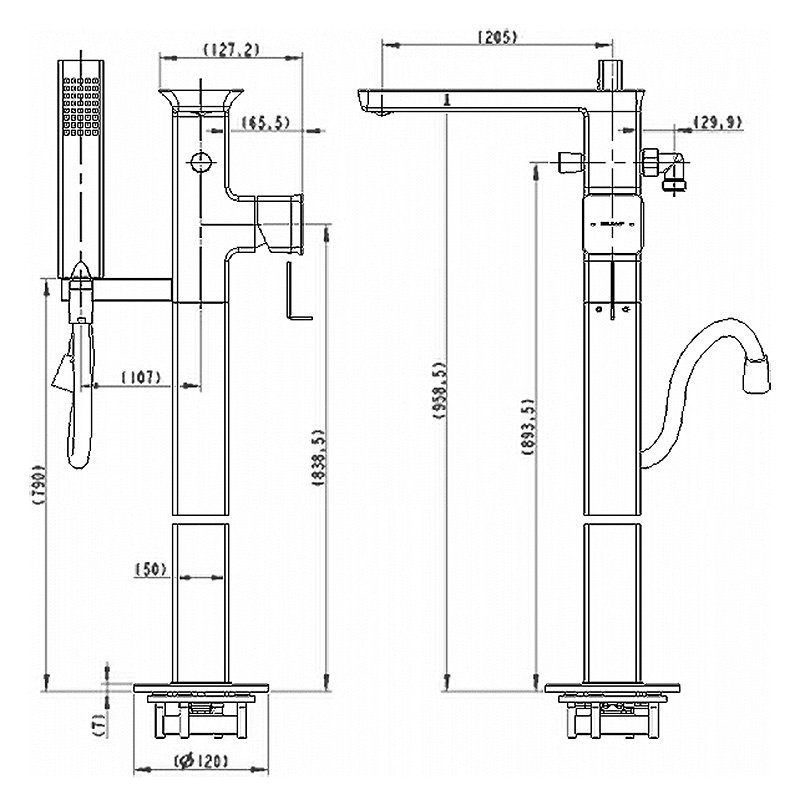 Bravat Phillis F656101C-B3-ENG смеситель для ванны хром