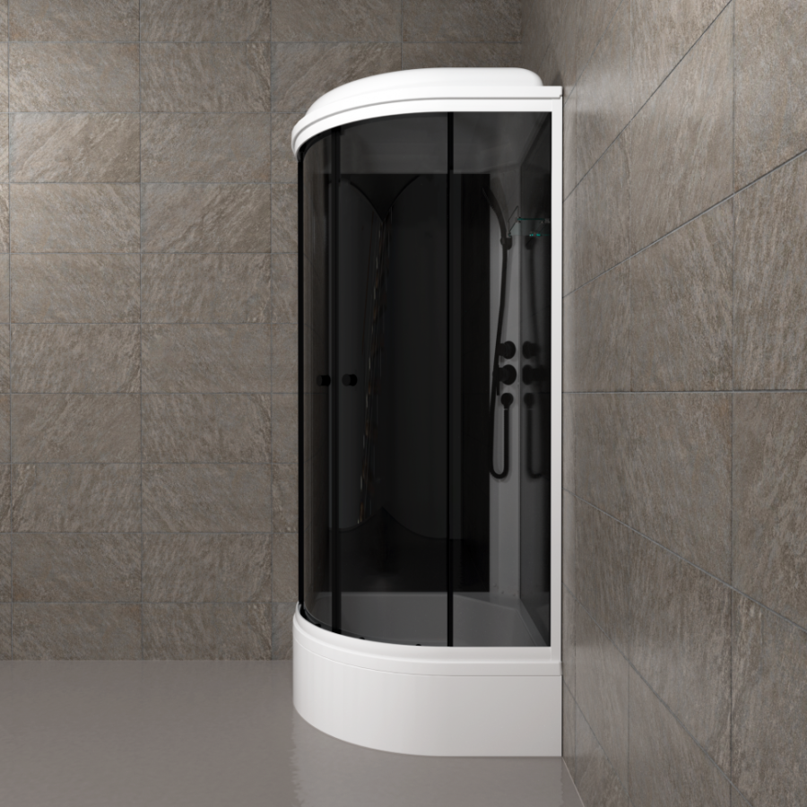 Triton Душевая Кабина Грэй-Блэк 90*90 В Щ0000067303