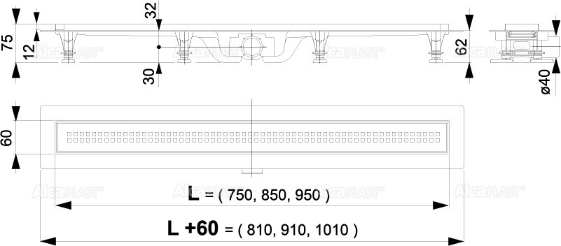 AlcaPlast APZ9-650 Simple Душевой лоток 650 мм
