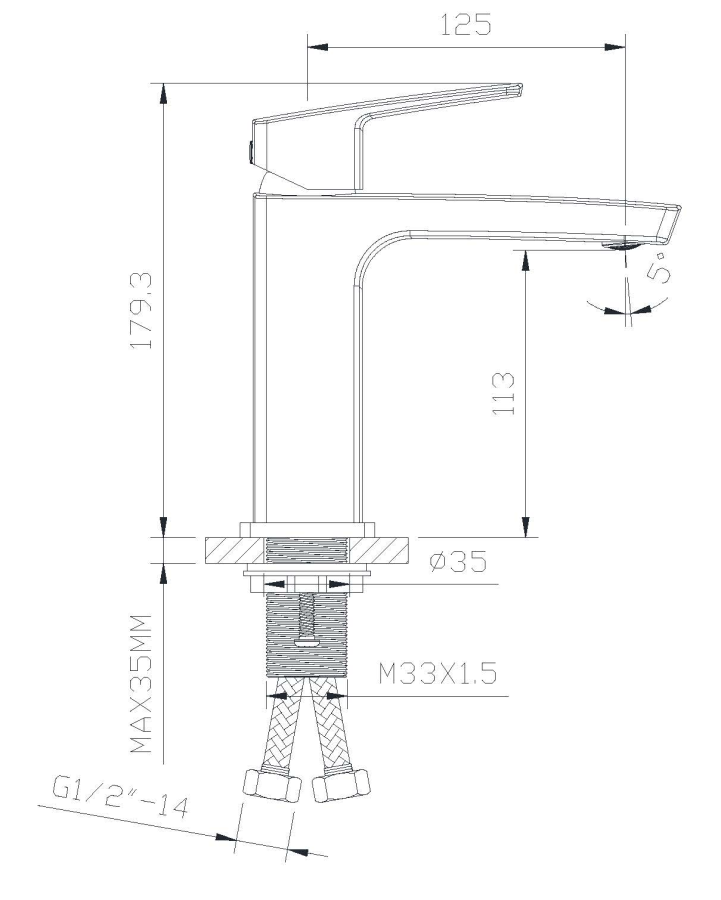 Imprese Grafiky ZMK041807010 смеситель для раковины 35 мм