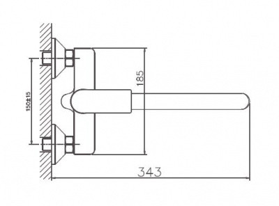 Haiba HB20505-8 смеситель для ванны белый/хром