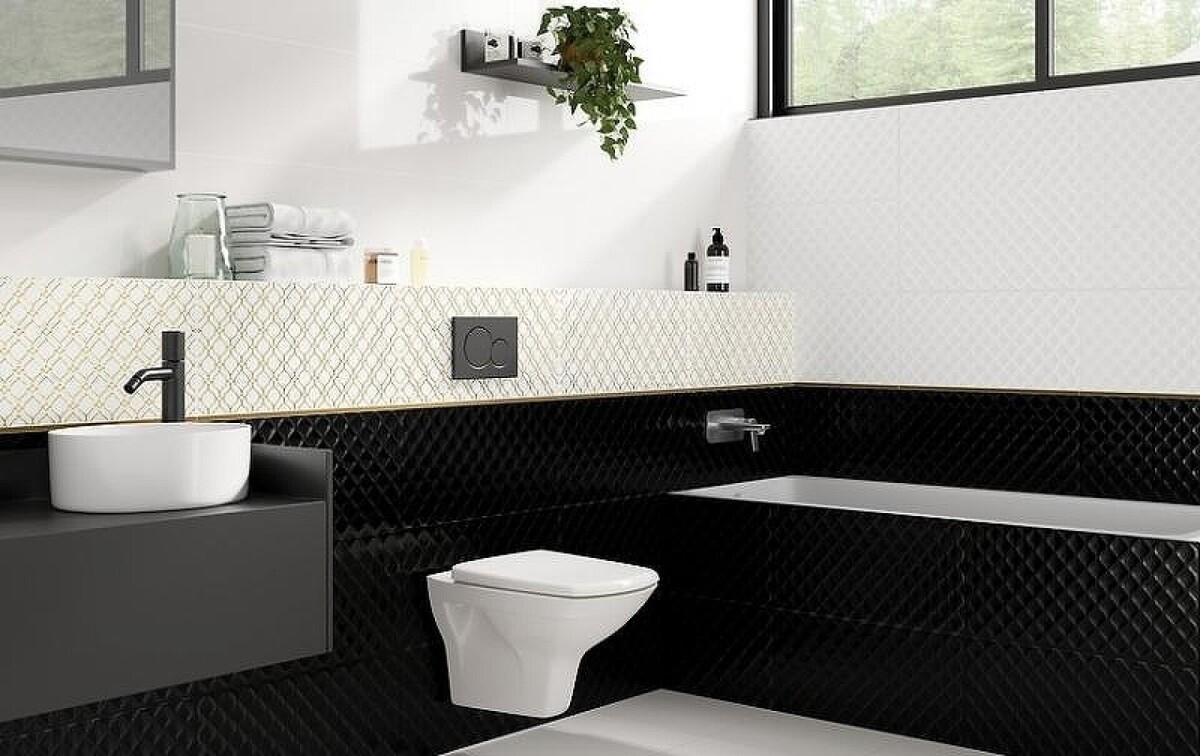 Настенная вставка Cersanit Deco золотистый 29,8x59,8 DE2L381