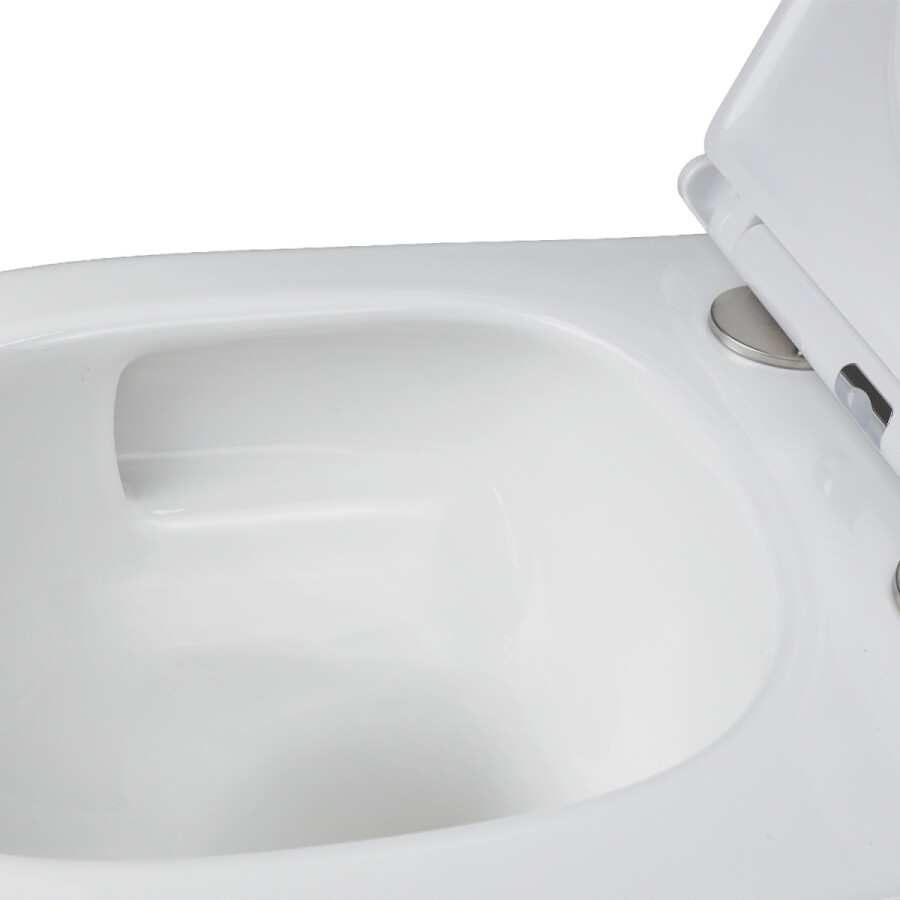 Унитаз подвесной Azario Adagio360х485х365 безободковый, система смыва "Скрытое Торнадо", с быстросъемным сиденьем "Микролифт" AZ-5177T-WHT