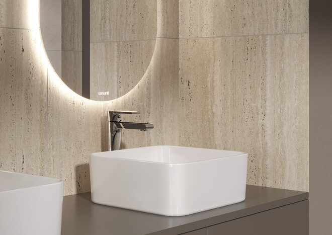 Керамогранит Cersanit Travertino светло-бежевый ректификат 60x120 A17423