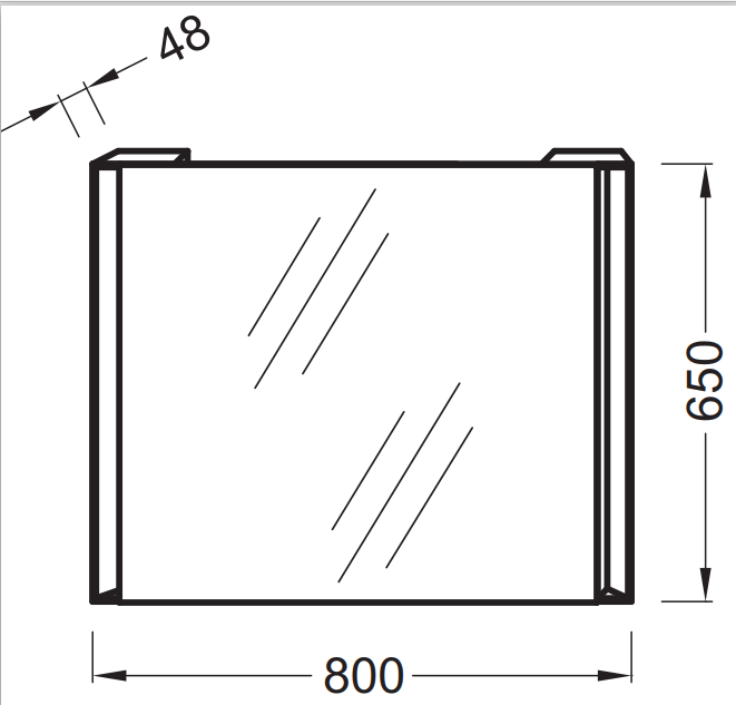 Зеркальное полотно Jacob Delafon Reve 80*65 EB582-NF